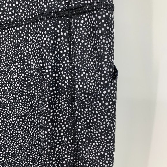Lululemon Leggings Pace Rival Crop Scatter Star Black Luxtreme - Picture 10 of 15